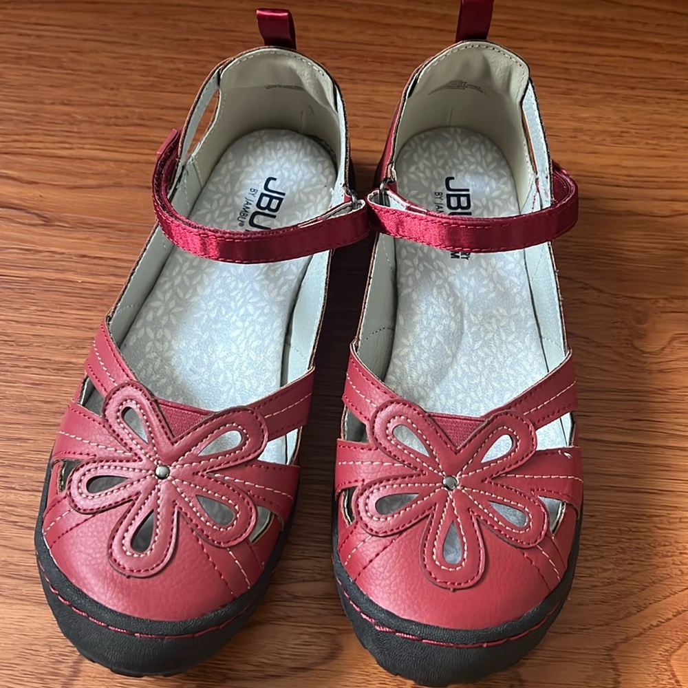 JBU by Jambu Women's Magnolia Mary Jane Flat Taupe Size 7.5